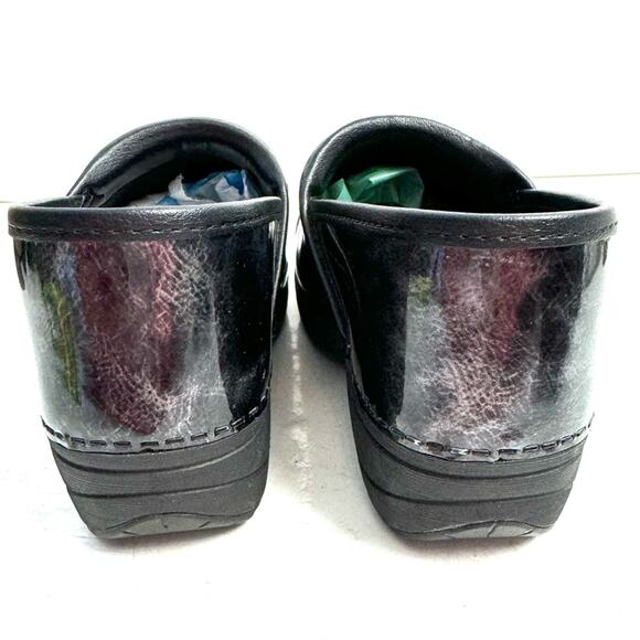 Dansko Black Swirl Marble Leather Clogs Size EU 36/ US 6 - Picture 4 of 6